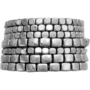 ❤️Nugget Multi-Strand Bracelet Beads - Silver Stack for Casual for Women